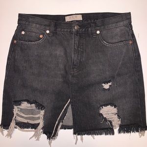We the free black jean skirt